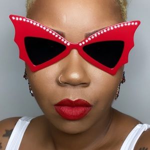 Red Batwing Statement Shades- LAST PAIR